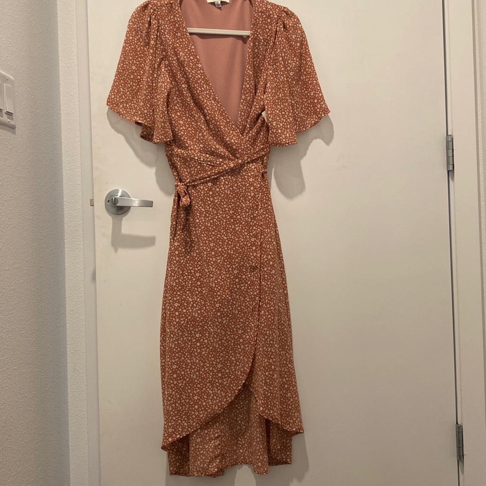 She + Sky, hi-low wrap dress. Size S.